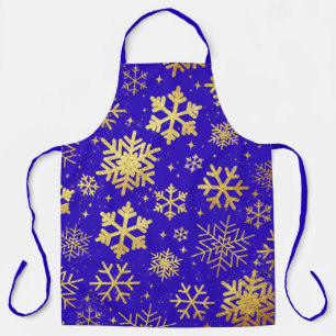 Goldene Schneeflocken-Eleganz – Festliche Weihnach Schürze