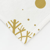 Goldene Schneeflocken Fleecedecke (Ecke)