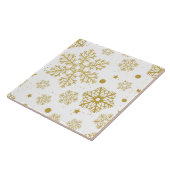 Goldene Schneeflocken Fliese (Seite)