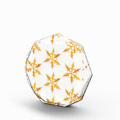 Goldene Schneeflocken Fotoblock (Rechts)