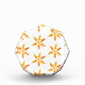 Goldene Schneeflocken Fotoblock (Vorderseite)