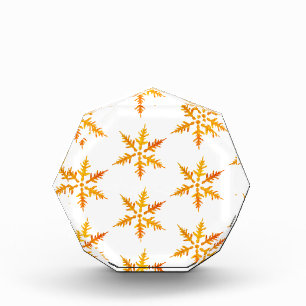 Goldene Schneeflocken Fotoblock