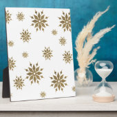 Goldene Schneeflocken Fotoplatte (Seite)