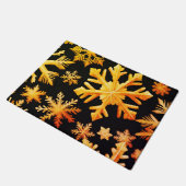 Goldene Schneeflocken Fußmatte (Schrägansicht)