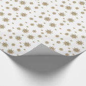 Goldene Schneeflocken Geschenkpapier (Ecke)