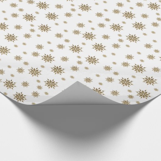 Goldene Schneeflocken Geschenkpapier (Ecke)