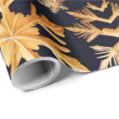 Goldene Schneeflocken Geschenkpapier (Rolleneckpunkt)