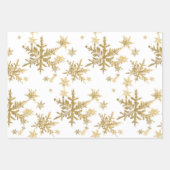 Goldene Schneeflocken Geschenkpapier Set (Vorderseite 2)