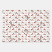 Goldene Schneeflocken Geschenkpapier Set (Vorderseite 3)