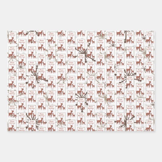 Goldene Schneeflocken Geschenkpapier Set (Vorderseite 3)