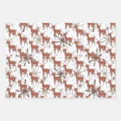 Goldene Schneeflocken Geschenkpapier Set (Vorderseite 2)