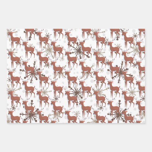 Goldene Schneeflocken Geschenkpapier Set (Vorderseite 2)