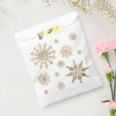 Goldene Schneeflocken Geschenktütchen (Versiegelt)