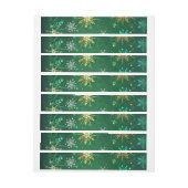 Goldene Schneeflocken im grünen Hintergrund (Bogen)