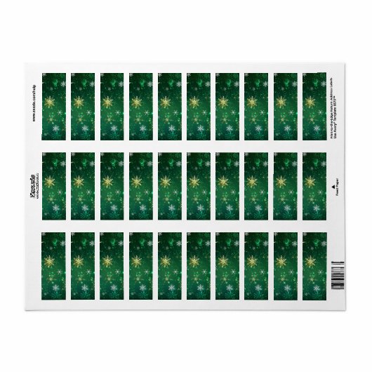 Goldene Schneeflocken im grünen Hintergrund (Vorne)