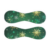 Goldene Schneeflocken im grünen Hintergrund Baseball (Paneele)