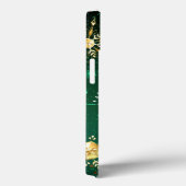 Goldene Schneeflocken im grünen Hintergrund Case-Mate iPhone Hülle (Rückseite / Rechts)