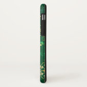 Goldene Schneeflocken im grünen Hintergrund Case-Mate iPhone Hülle (Hinten/Links)