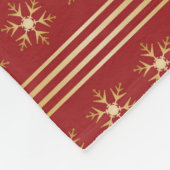 Goldene Schneeflocken im Weihnachtsmuster Fleecedecke (Ecke)