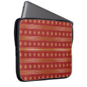 Goldene Schneeflocken im Weihnachtsmuster Laptopschutzhülle (Vorne Rechts)