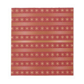 Goldene Schneeflocken im Weihnachtsmuster Notizblock (Vorderseite)