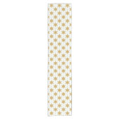 Goldene Schneeflocken im Winter Kurzer Tischläufer (Vorderseite)