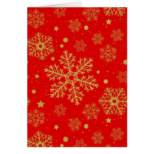 Goldene Schneeflocken in Rot (Vorne)