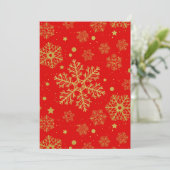 Goldene Schneeflocken in Rot (Stehend Vorderseite)