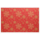 Goldene Schneeflocken in Rot Stoff (Yard (91,4 cm))