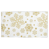 Goldene Schneeflocken Kissenbezug (Vorderseite-Links)