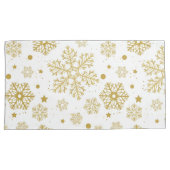 Goldene Schneeflocken Kissenbezug (Vorderseite-Rechts)