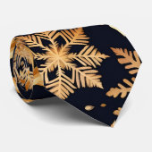 Goldene Schneeflocken Krawatte (Gerollt)