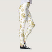 Goldene Schneeflocken Leggings (Rechts)