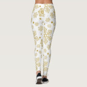 Goldene Schneeflocken Leggings (Rückseite)