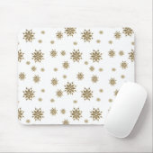 Goldene Schneeflocken Mousepad (Mit Mouse)