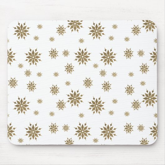 Goldene Schneeflocken Mousepad (Vorne)