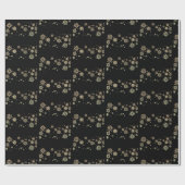 Goldene Schneeflocken - Niedliche Weihnachten Geschenkpapier (Flach)