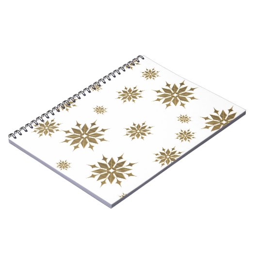 Goldene Schneeflocken Notizblock (Linke Seite)