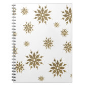 Goldene Schneeflocken Notizblock (Vorderseite)