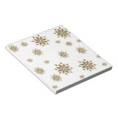 Goldene Schneeflocken Notizblock (angewinkelt)