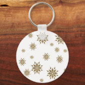 Goldene Schneeflocken Schlüsselanhänger (Vorderseite)