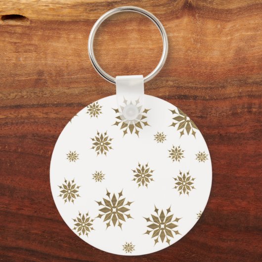Goldene Schneeflocken Schlüsselanhänger (Vorderseite)