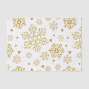 Goldene Schneeflocken Seidenpapier