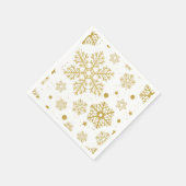 Goldene Schneeflocken Serviette (Ecke)