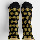 Goldene Schneeflocken Socken (Oben)