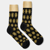 Goldene Schneeflocken Socken (Rechts)