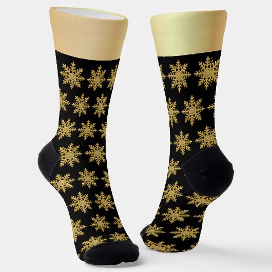 Goldene Schneeflocken Socken