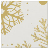 Goldene Schneeflocken Stoff (Nahaufnahme)