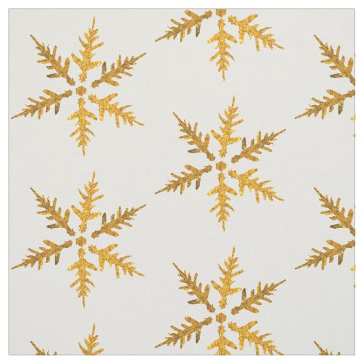 Goldene Schneeflocken Stoff (Muster)