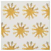 Goldene Schneeflocken Stoff (Muster)
